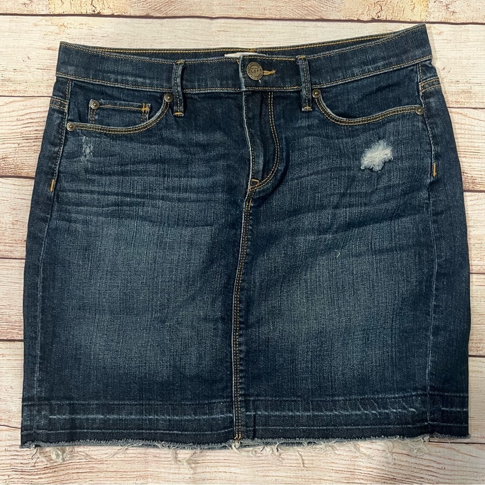 Ann, Taylor Loft Size 4 Dark Denim Mini Skirt